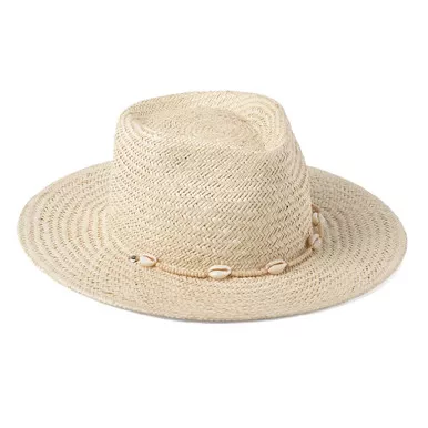 LACK OF COLOR Seashells Fedora Natural Hat (SEASHELLFED-NAT)
