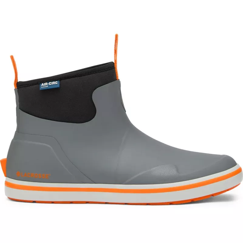 Lacrosse Men’s Alpha Deck Boot Gray/Orange Size 13