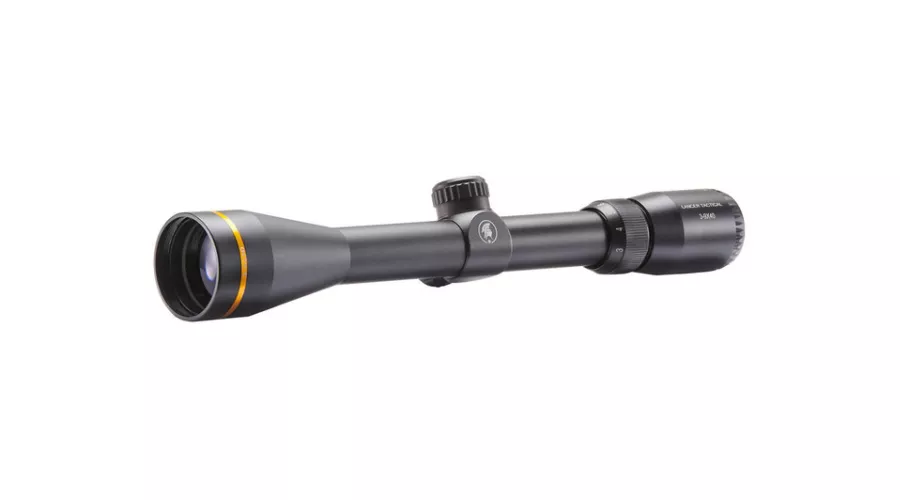 Lancer Tactical 3-9x40 Scope with Gold Ring and Mount, Black