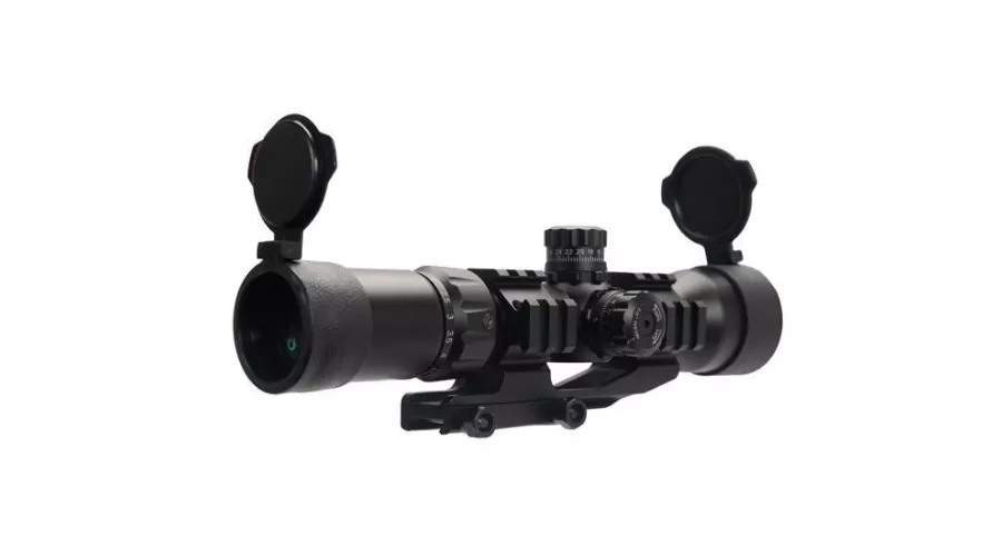 Lancer Tactical Tri-Illuminated 1.5-5x Rifle Scope, MIL, Black