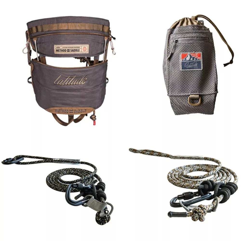 Latitude Outdoors Method 3 XL Saddle Starter Kit | Two-Panel Tree Saddle SSK-M3-XL-SK