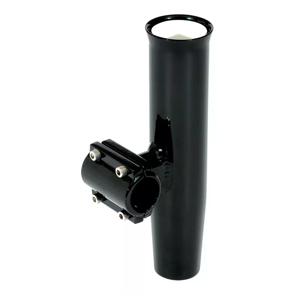 Lee’s Tackle Clamp-On Rod Holder Horizontal Mount – Aluminum – Pipe Size #5 – 2.375″ – 2-3/8″ OD – Black – RA5205BK