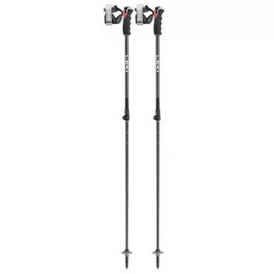 LEKI Peak Vario 3D Adjustable Black/Anthracite/Orange Ski Poles (65367611)