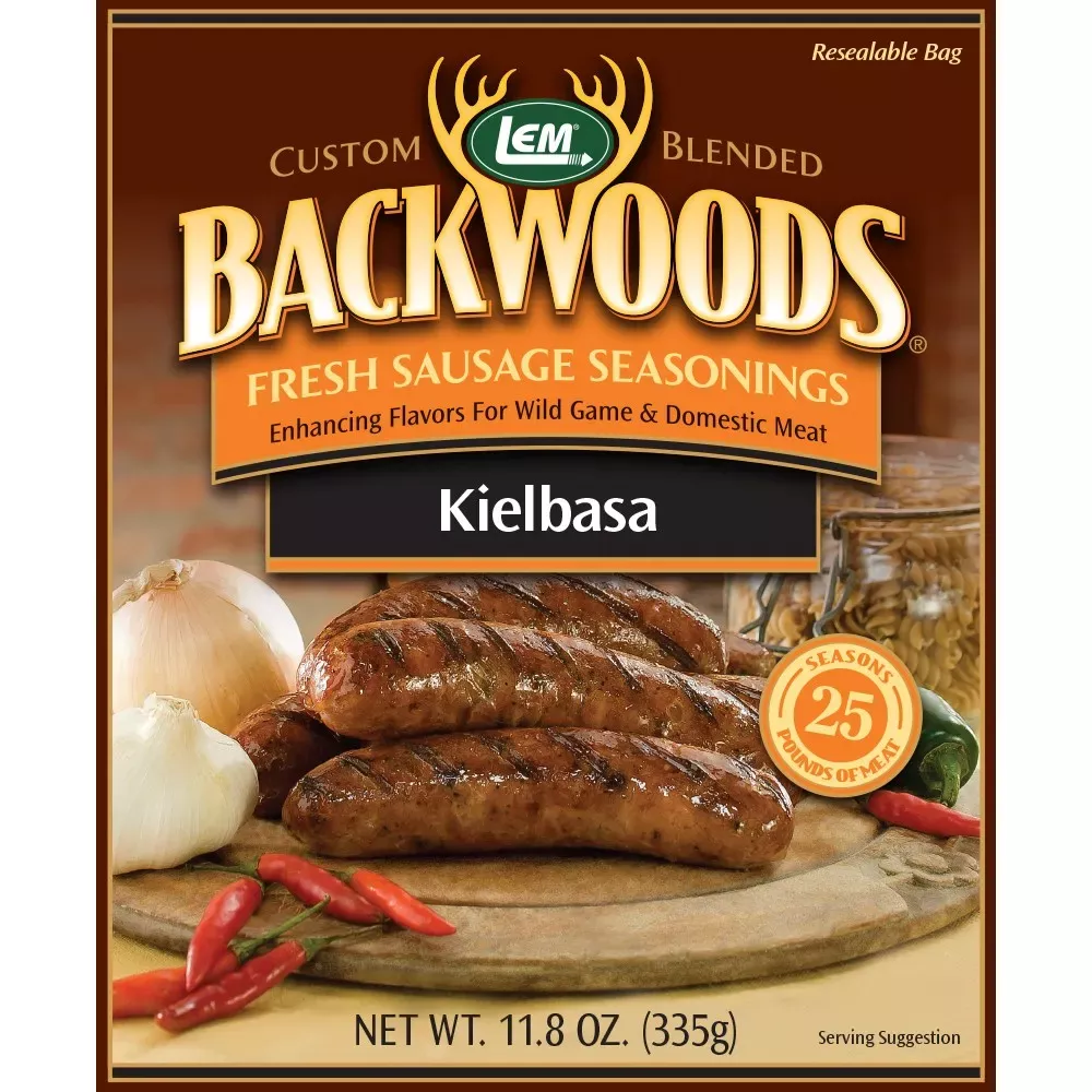 LEM Backwoods Kielbasa Fresh Sausage Seasoning for 25 Lbs.
