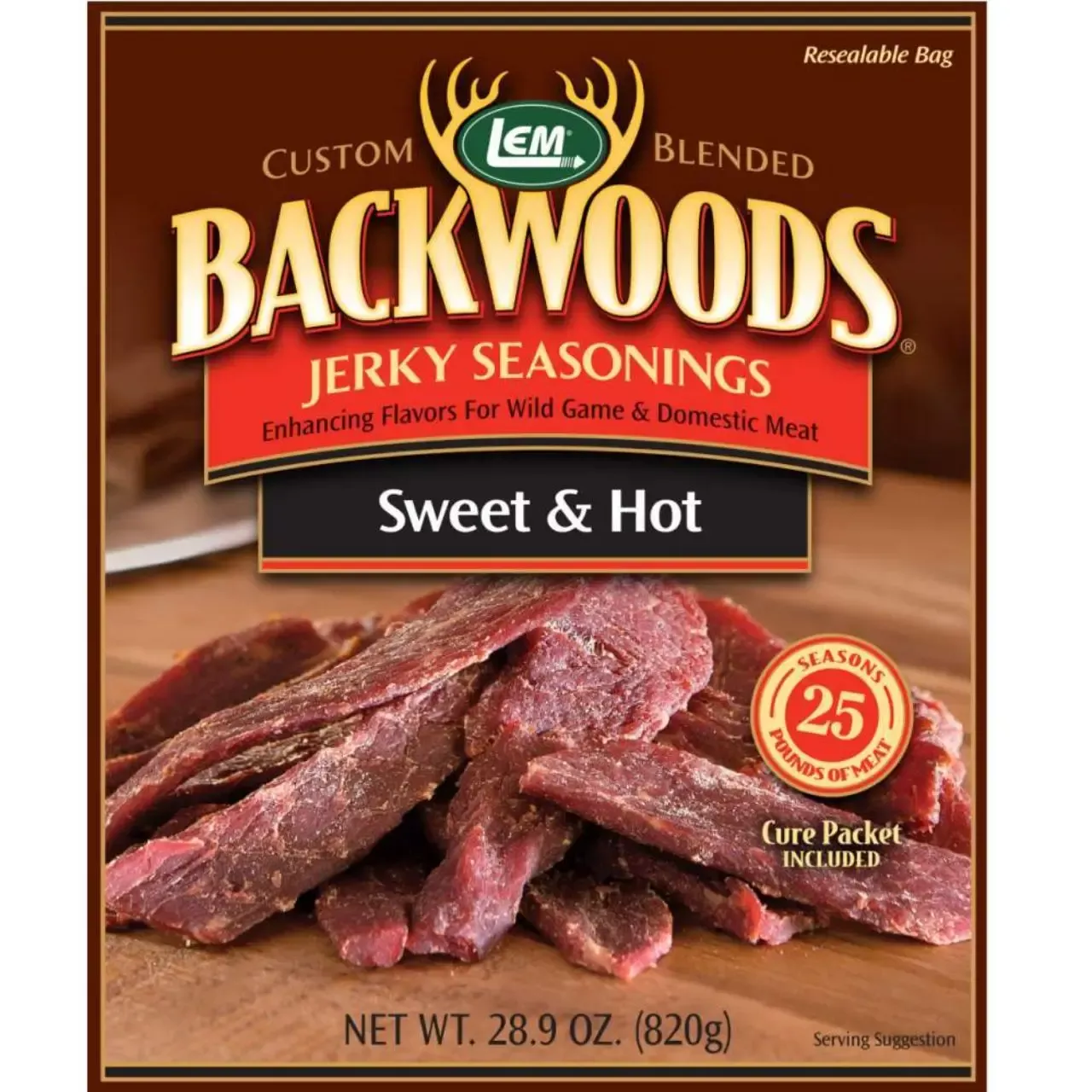 LEM Backwoods Sweet & Hot Jerky Seasoning for 25 Lbs.