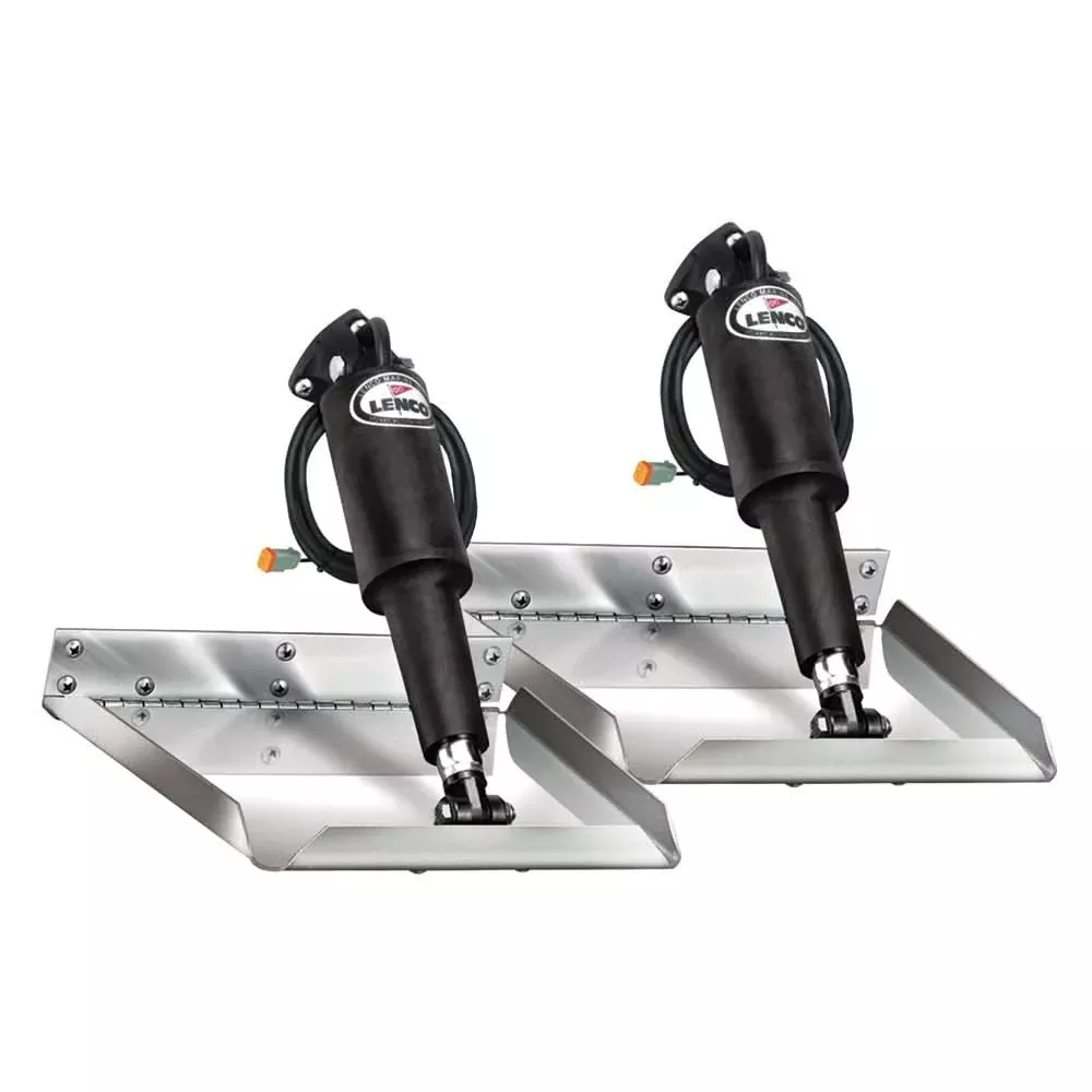 Lenco 12″ x 12″ Electro-Polished Edge Mount Trim Tab Kit – 15116-101