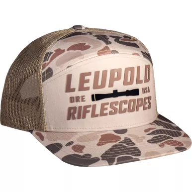 LEUPOLD Men’s Riflescopes Light Tan/Harvest Duck Camo 7 Panel Trucker (187747)