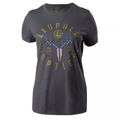 LEUPOLD Women's American Whitetail Gray Tee