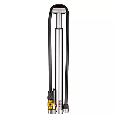 LEZYNE Micro Floor Drive HP Gloss Silver Portable Bicycle Floor Pump (1-MP-MFDR-V2HP)