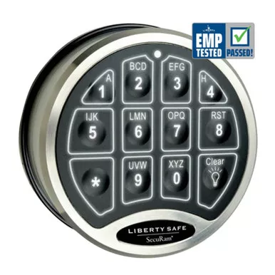 Liberty Safe SecuRam Backlit Electronic Lock Chrome