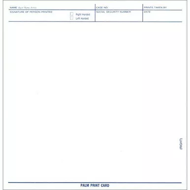 Lightning Powder 2-6499 Palm Print Cards, 8″ x 8″ (100 Pack)