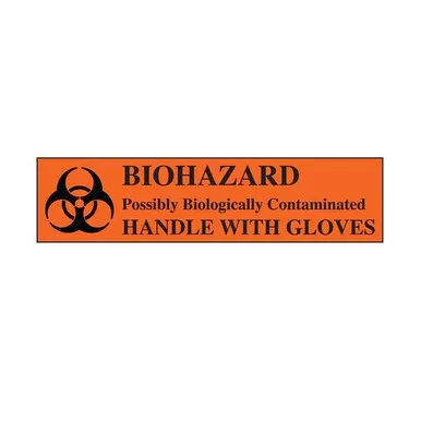 Lightning Powder 3-5511 Biohazard Seals, 1" x 4" (250 Pack)