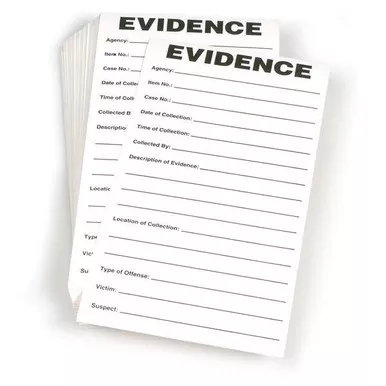 Lightning Powder Adhesive Evidence Labels (100 Pack)