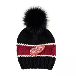 Lish Creations Unisex Knit Red Wings Hat - Black