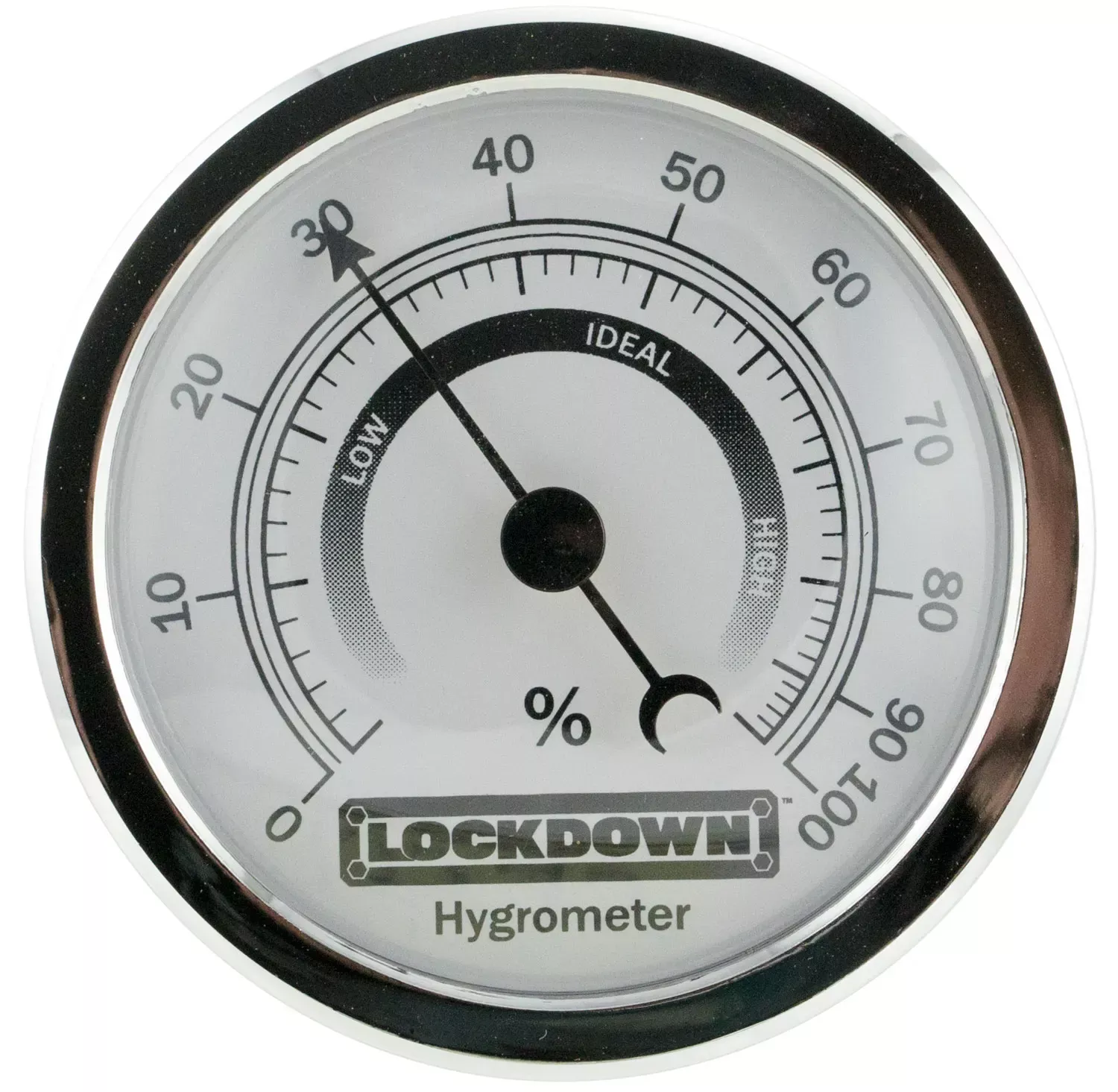 Lockdown Vault Hygrometer with Fastener/Hook