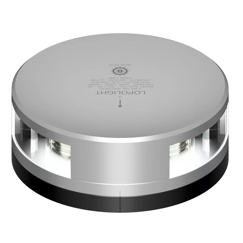Lopolight Masthead Light – 3NM – Silver Housing w/FB Base [201-011KL-FB]