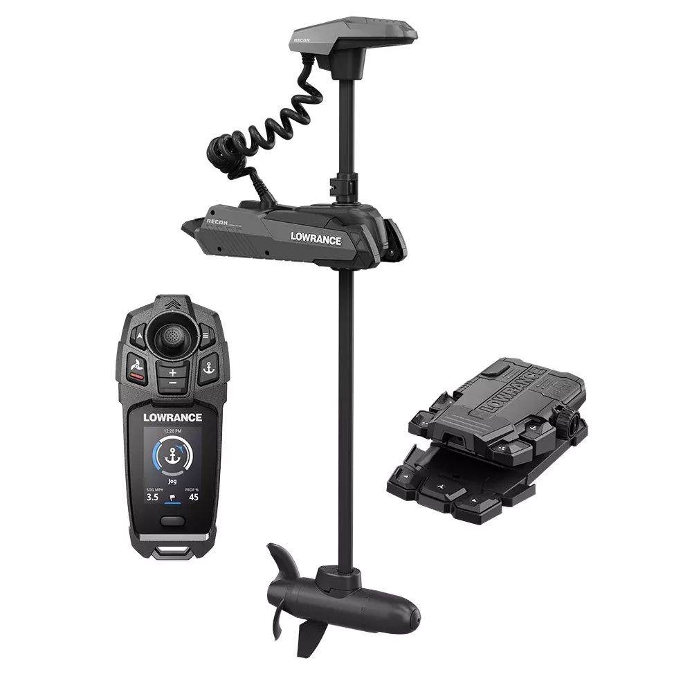 Lowrance Recon FW 48″ Trolling Motor – Includes Freesteer Joystick Remote, Wireless Foot PedalHDI Nosecone [000-16172-001]