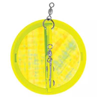 Luhr-Jensen 3-1/4″ Dipsy Diver Chartreuse/Silver Bottom Moon Jelly