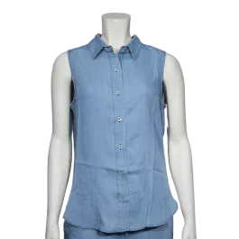 Lulu-B Women’s Sleeveless Button Up