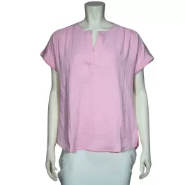 Lulu-B Women's V-Neck SS Top
