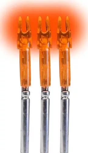 Lumenok Lighted Nocks Hd Orange X 3 Pk.