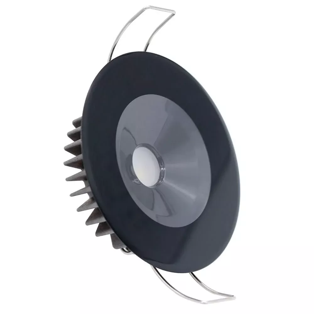 Lumitec Illusion Flush Mount LED Down Light – Warm White – Dimming – Black Housing