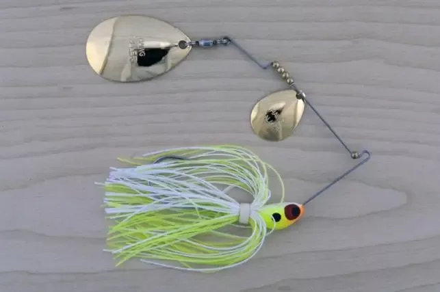 Lunker Lure Proven Winner Double Blade Spinnerbait 1/2 oz. – Chartreuse/White PG 3 Col/PG 7 Ind