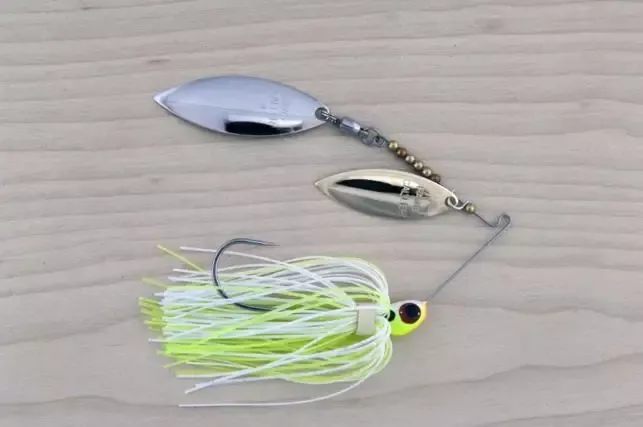 Lunker Lure Proven Winner Double Blade Spinnerbait 1/4 oz. – Chartreuse/White PG 3.5/PN 4 Wil