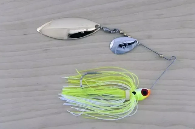 Lunker Lure Proven Winner Double Blade Spinnerbait 3/8 oz. – Chartreuse/White PN 3 Ind/PG 4.5 Wil