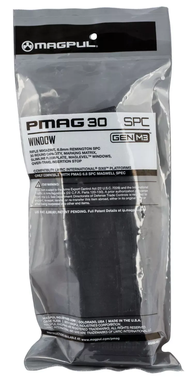 LWRC PMAGBlack Detachable 30rd 6.8 SPC for LWRC SIX8