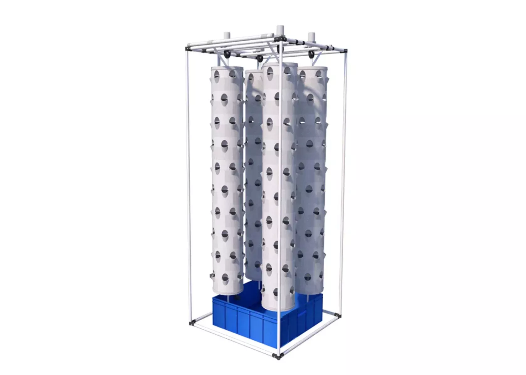 Lyine 6P10-4/6P15-4 Rotating Hydroponic Tower with LED Light System | 10 & 15 Layers | 100L