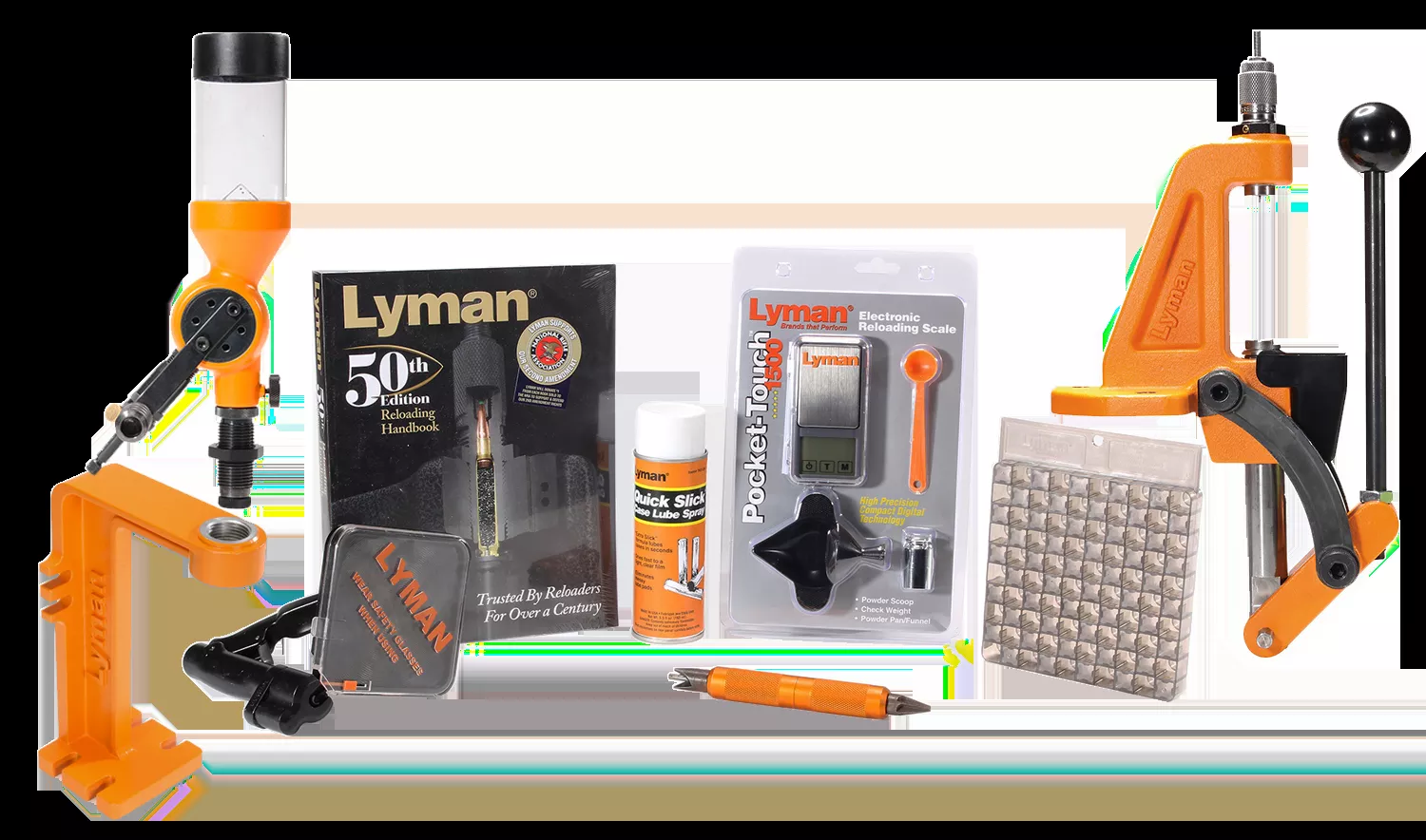 Lyman 7810350 Brass Smith Ideal Press Kit 1 Hole Cast Iron