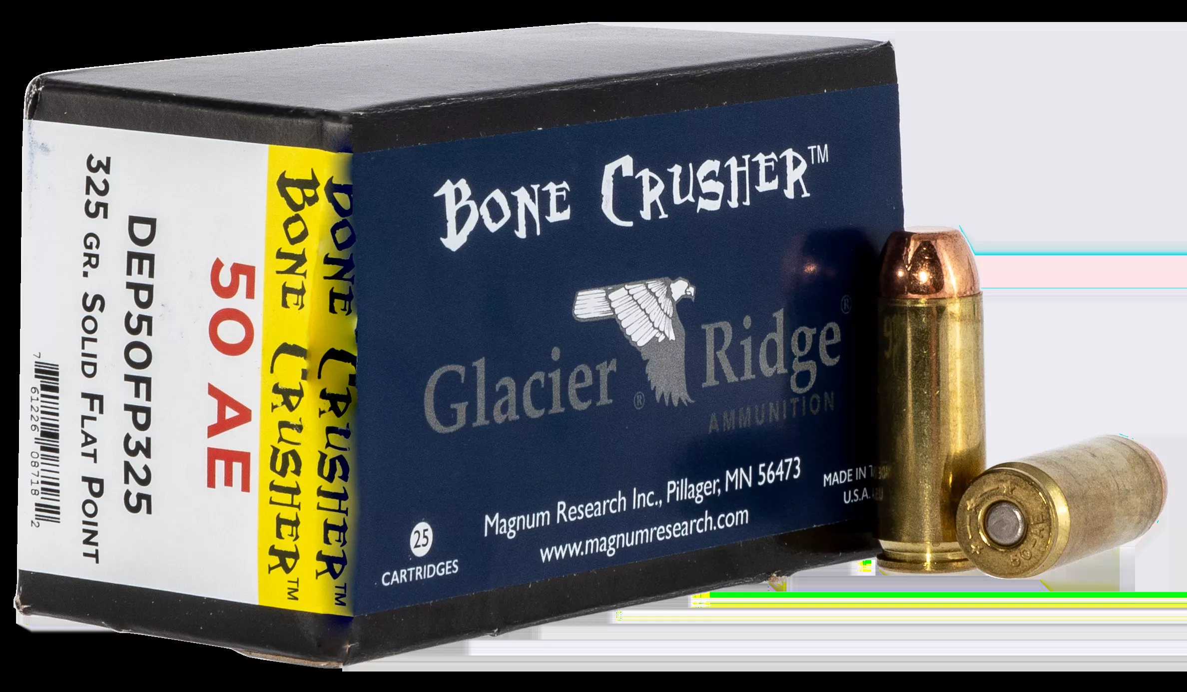 Magnum Research BoneCrusher50 AE 325 gr Flat Point (FP) 20 Bx/ 10 Cs