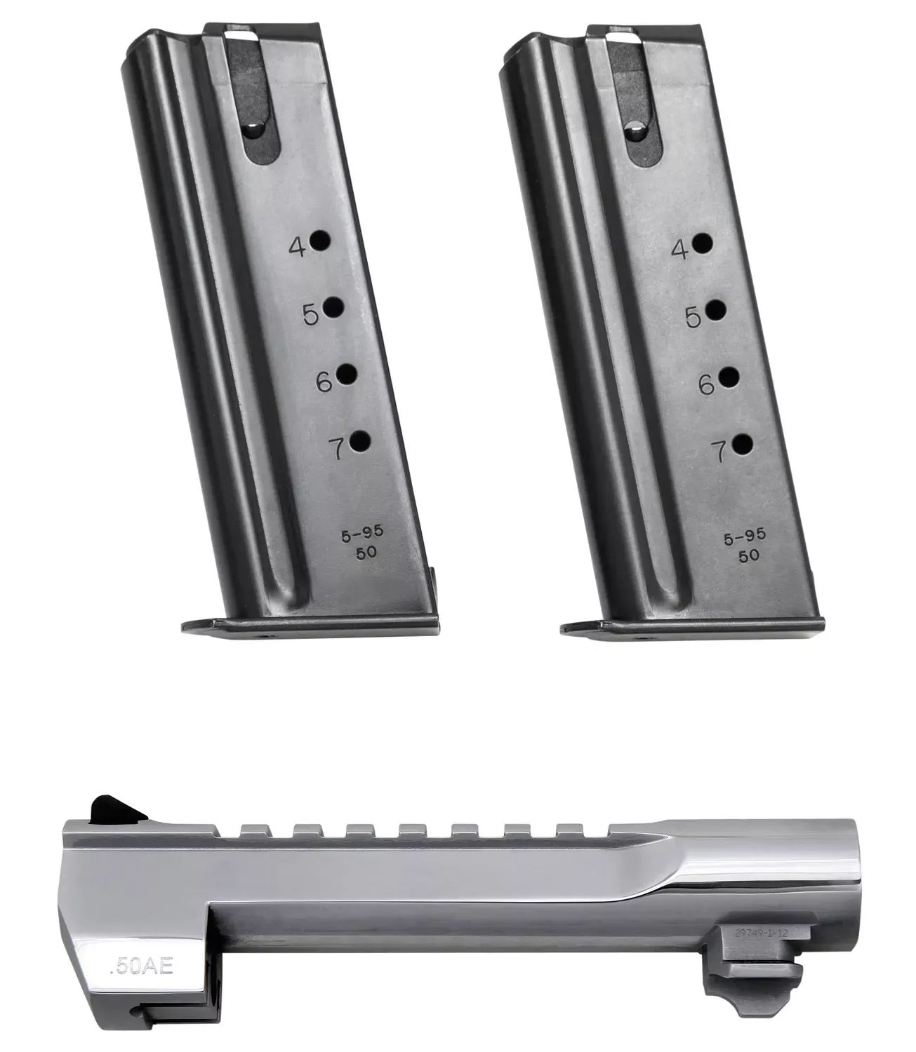 Magnum Research OEM Conversion Kit 50 AE 6″ Chrome Polished Desert Eagle Mark XIX Includes Two Magazines