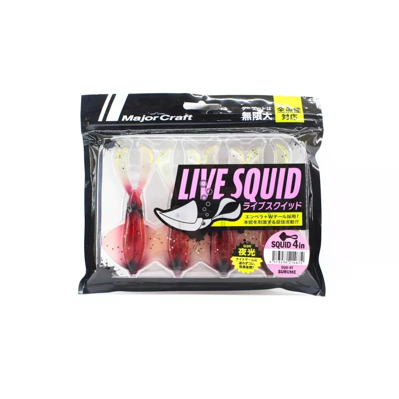 Major Craft Soft Plastic Live Squid Lure 4 Inch SQID4 002 (4672)