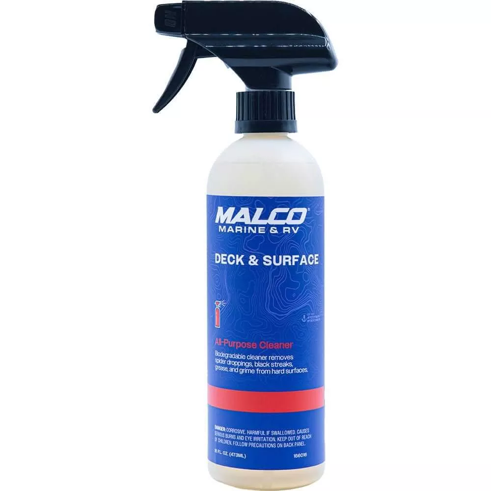 Malco Deck & Surface Spray All Purpose Cleaner – 16oz for Marine and Surface Cleaning – 166016