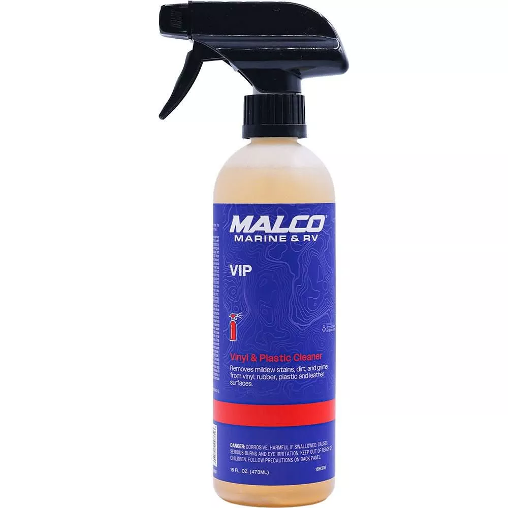 Malco VIP Vinyl & Plastic Cleaner – 16oz for Vinyl, Rubber, and Leather Surfaces – 166316