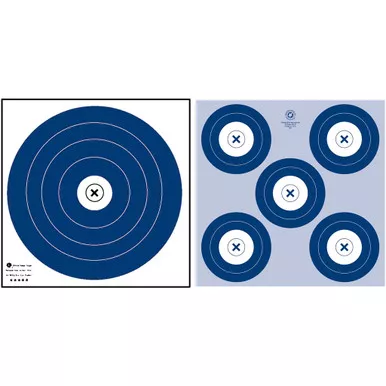 Maple Leaf Press NFI-4P NFAA Dual 1-Spot/5-Spot Target, Blue, 25 Pack
