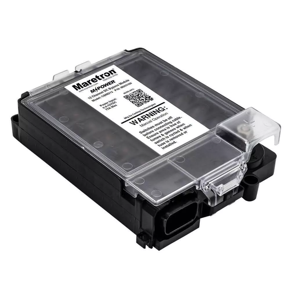 Maretron CBMD12 12-Circuit Bypass Module for NMEA 2000 Systems with Manual Control and Overcurrent Protection – CBMD12