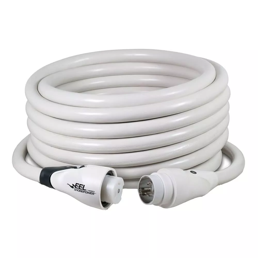 Marinco EEL 50A White Cordset – 125/250V – 50′ – CS504-50W