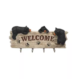 MayRich Company Black Bear Welcome Key Rack