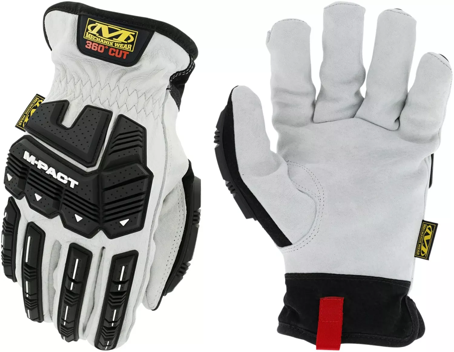 MECHANIX WEAR Durahide M-Pact HD Driver Small White DuraHide Leather