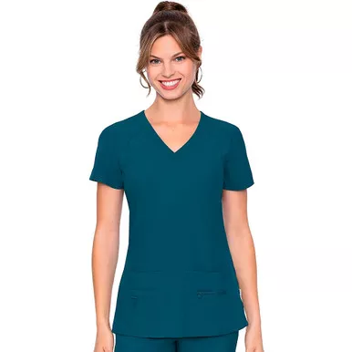 MED COUTURE Women Racerback V-Neck Top (8416)