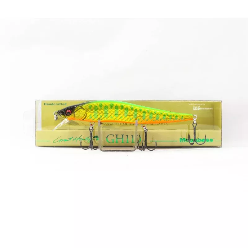 Megabass Great Hunting 110 Floating Lure LZ Lime Back Gold OB (9634)