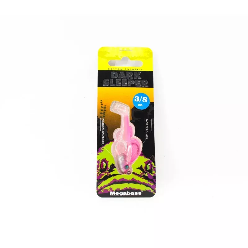 Megabass Soft Lure Dark Sleeper 2.4 Inch 3/8 oz Clear Pink (2437)