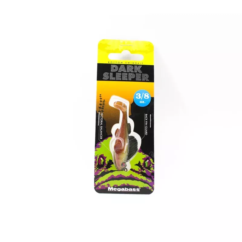 Megabass Soft Lure Dark Sleeper 2.4 Inch 3/8 oz Dark Shad (2413)