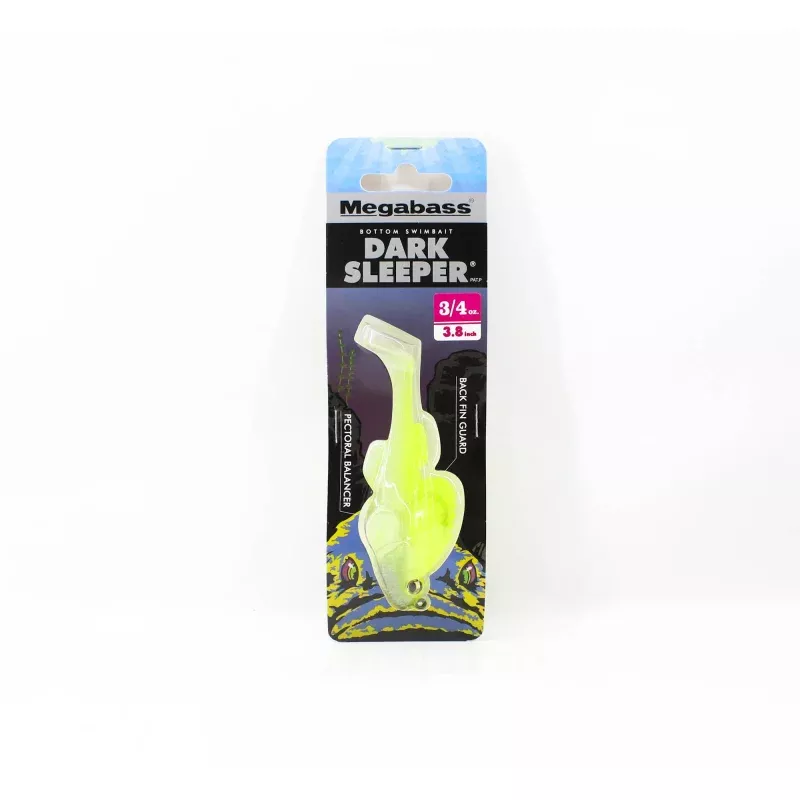 Megabass Soft Lure Dark Sleeper 3.8 Inch 3/4 oz Clear Chart (1523)