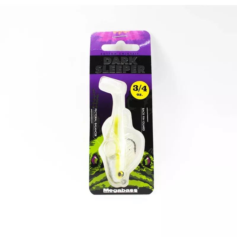 Megabass Soft Lure Dark Sleeper 3 Inch 3/4 oz Shirauo (1226)
