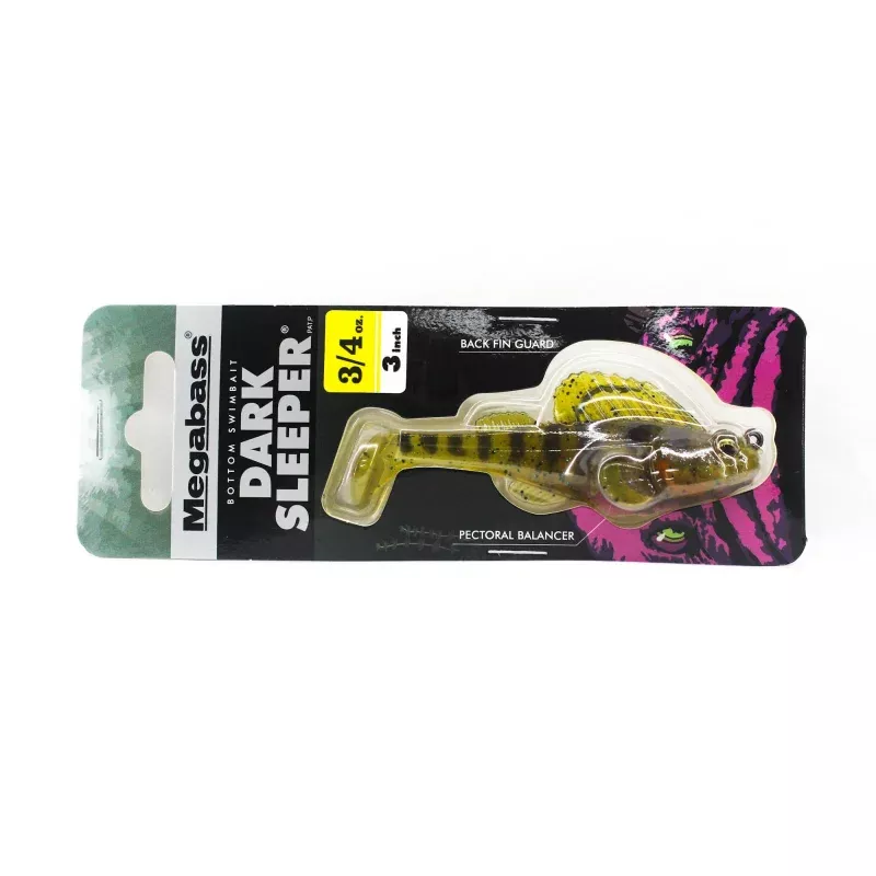 Megabass Soft Lure Dark Sleeper 3 Inch 3/4 oz Swallowtail (3104)