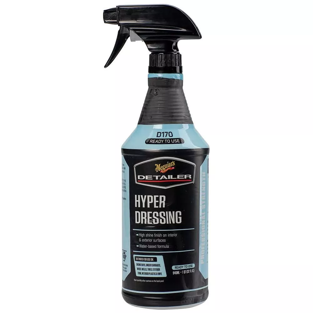 Meguiar's Hyper Dressing 32oz - High-Gloss Vinyl, Rubber, and Plastic Dressing - DRTU17032